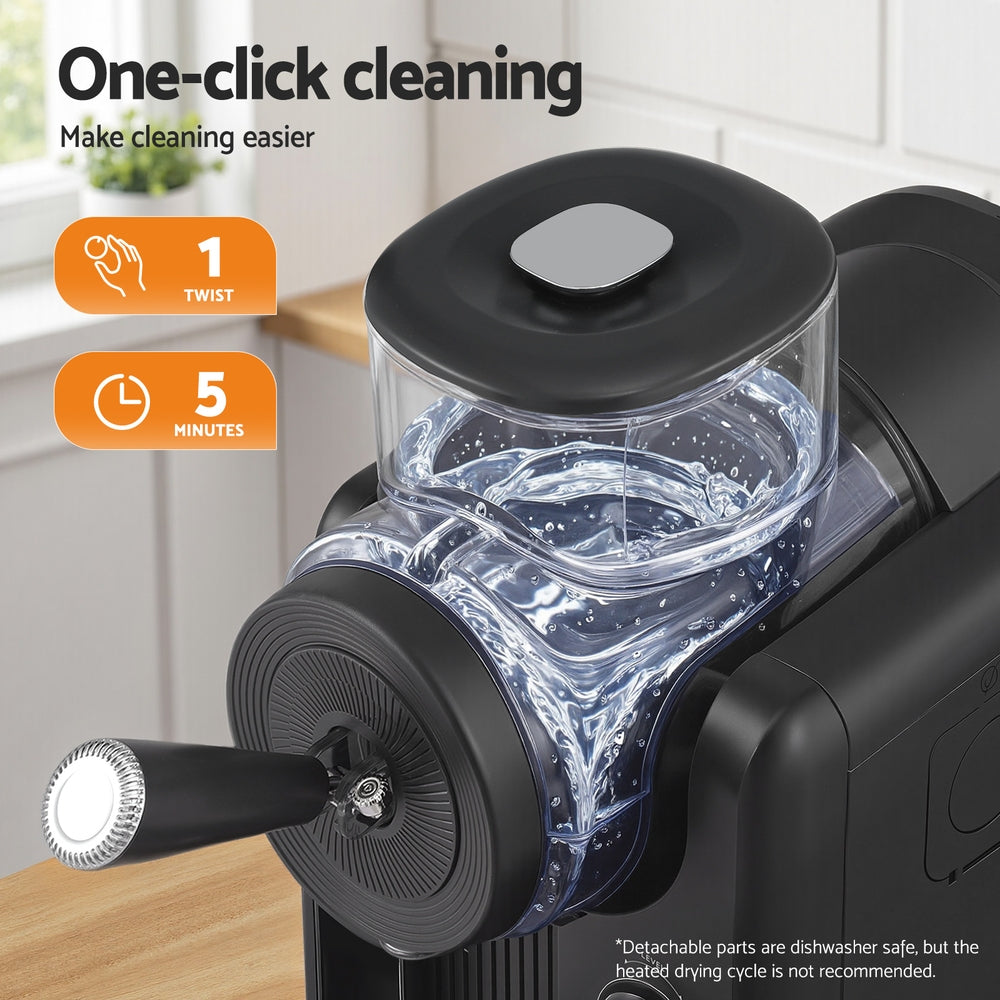 Devanti 2L Slushie Machine Ice Cream Maker Frozen Smoothies Milkshakes Black