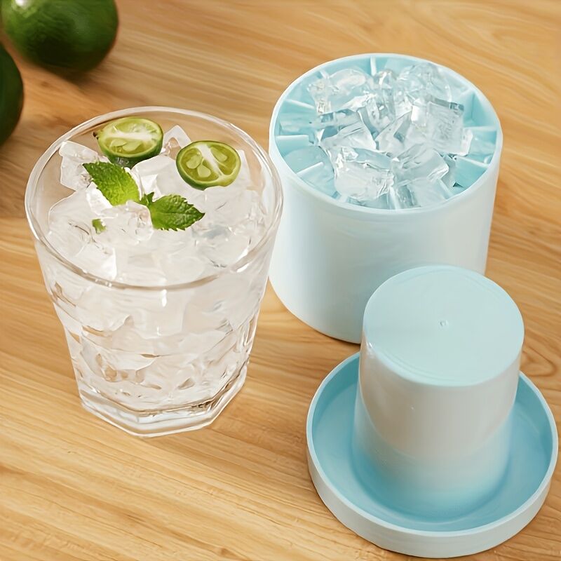 1 pc blue Silicone Ice Cube Cup – Freezable & Reusable Ice Maker, Perfect for Home, Bar, Pub, Club, and Outdoor Summer Drinks in Light Blue, Ideal for Cocktails and Fresh Fruit Infusions
