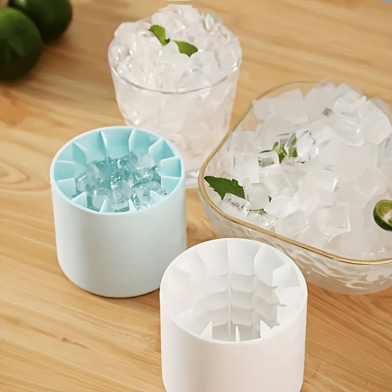 1 pc blue Silicone Ice Cube Cup – Freezable & Reusable Ice Maker, Perfect for Home, Bar, Pub, Club, and Outdoor Summer Drinks in Light Blue, Ideal for Cocktails and Fresh Fruit Infusions