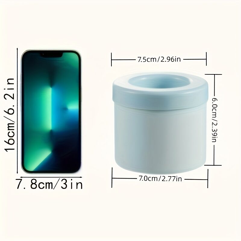 1 pc pink Silicone Ice Cube Cup – Freezable & Reusable Ice Maker, Perfect for Home, Bar, Pub, Club, and Outdoor Summer Drinks in Light Blue, Ideal for Cocktails and Fresh Fruit Infusions