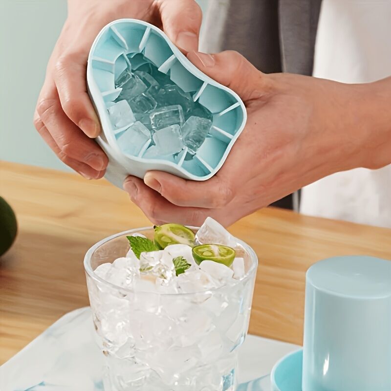1 pc pink Silicone Ice Cube Cup – Freezable & Reusable Ice Maker, Perfect for Home, Bar, Pub, Club, and Outdoor Summer Drinks in Light Blue, Ideal for Cocktails and Fresh Fruit Infusions
