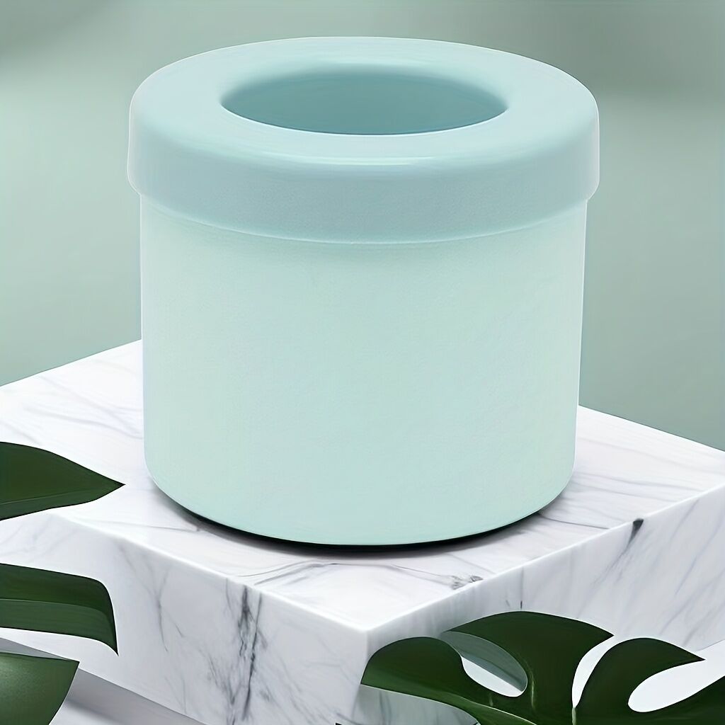 1 pc white+yellow Silicone Ice Cube Cup – Freezable & Reusable Ice Maker, Perfect for Home, Bar, Pub, Club, and Outdoor Summer Drinks in Light Blue, Ideal for Cocktails and Fresh Fruit Infusions
