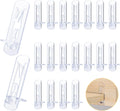 20 Pcs Plastic Locking Shelf Pins, 5mm Shelf Pins 3/4” Cabinet Shelf Clips Self-Locking Bracket Clips Shelf Support Clips Shelf Holders Pegs Shelf Support Pegs for Kitchen Furniture Bookcase