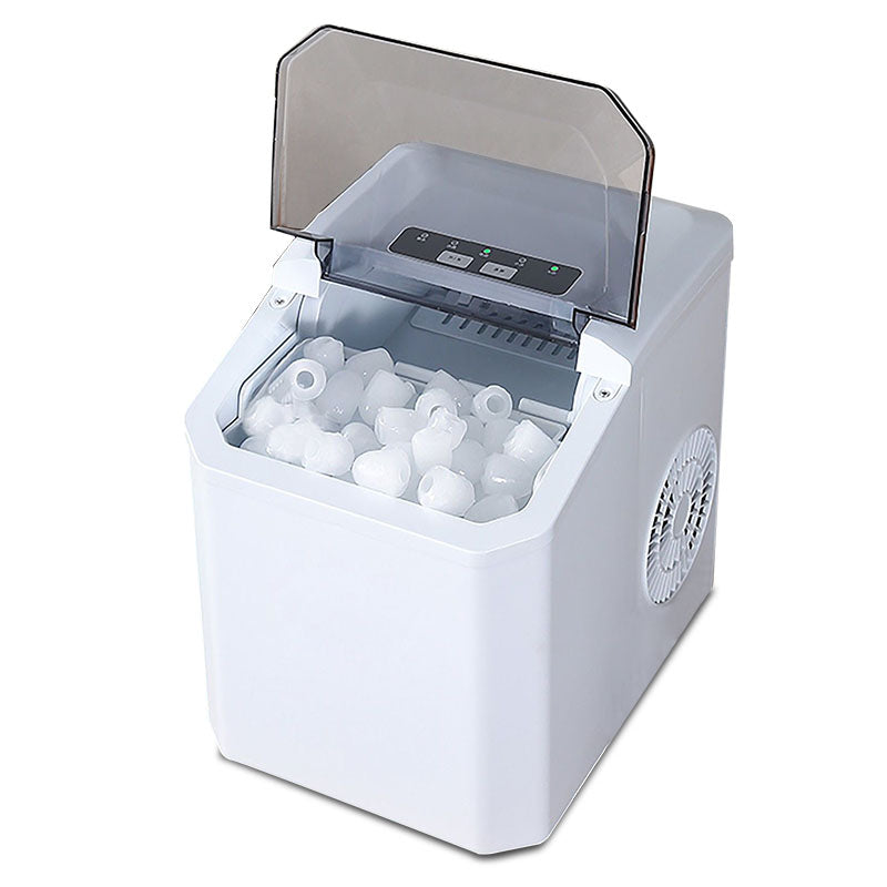 Ice Maker Countertop, Portable Ice Machine with Carry Handle, 26.5lbs Per Day, 9 Cubes in 6 Mins, Auto-Cleaning, with Basket and Scoop, for Home, Kitchen, Camping, RV