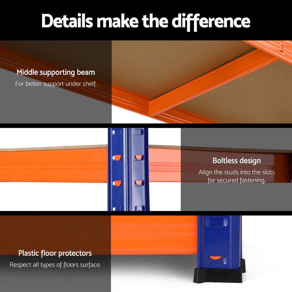 Heavy Duty 5-Tier Garage Shelving Rack 180cm – 1000KG Capacity Steel Storage Unit